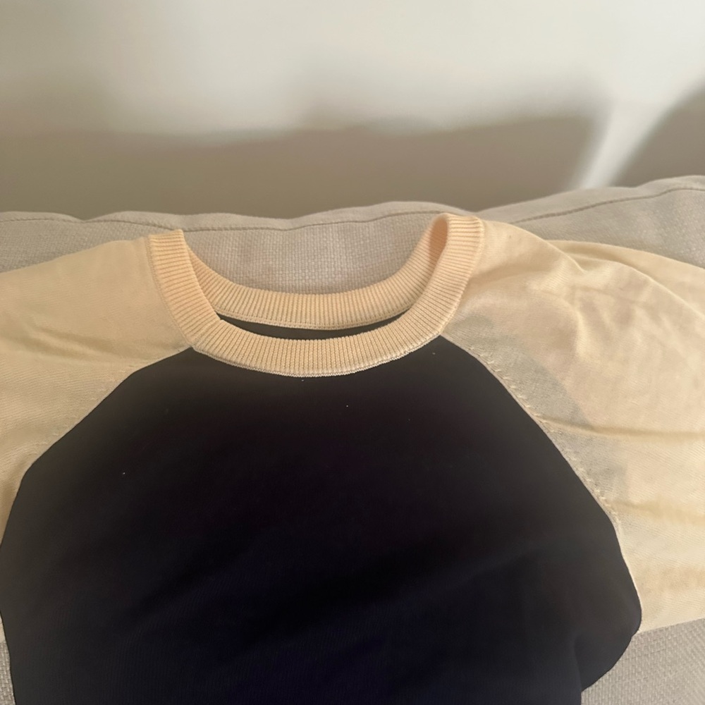 Orseund iris off season raglan top ivory navy XS - Picture 4 of 7
